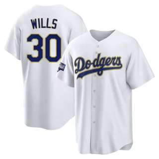 Maury Wills 1962 Brooklyn Dodgers Mitchell & Ness Authentic Throwback Jersey  - Cream 