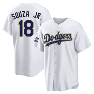 2021 Los Angeles Dodgers Steven Souza Jr. #23 Game Issued Grey Jersey 46TC  890